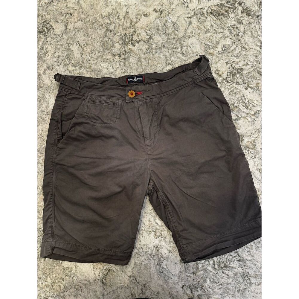 Men's Gray Chino Shorts Size 33 Casual with Belt Loops & Pockets